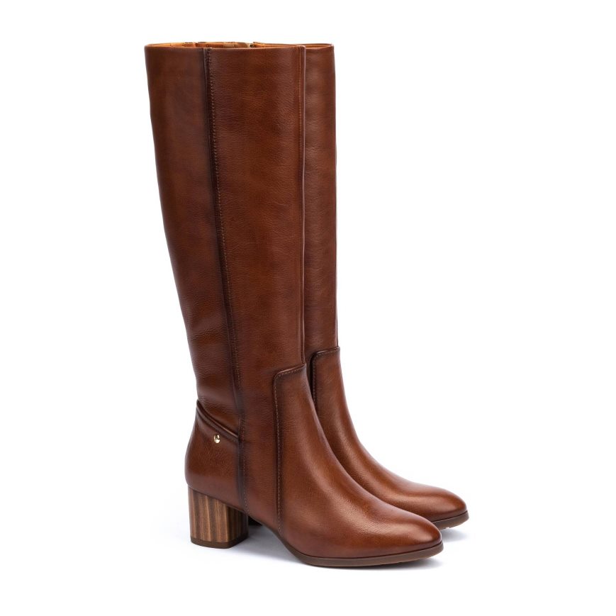 Women's Pikolinos CALAFAT Knee-high Boots Brown | NZ F39A285